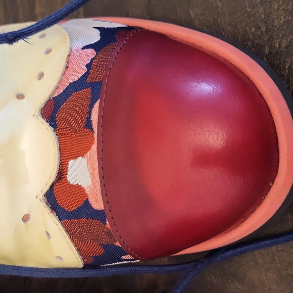 John Fluevog Attic Bahiana Floral Lace Up Heel Shoes - Picture 3 of 16